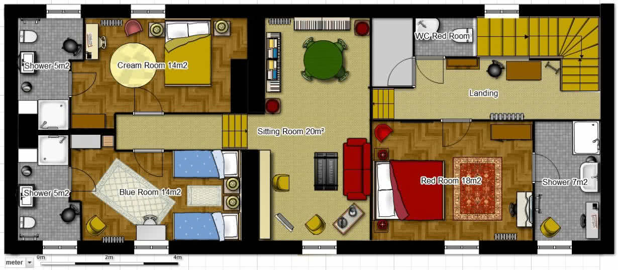 B and B Sarthe plan