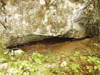 Cave where arms were hidden Garenne, cave